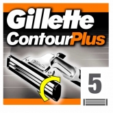 Gillette Contour Plus Recambio De Maquinilla De Afeitar 5 Recambios