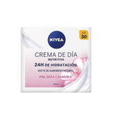 Nivea Crema De Día Nutritiva 24h Hidratación Piel Seca Y Sensible 50ml