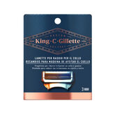 Gillette King  Recambios Para Máquina De Afeitar El Cuello 3 Unidades