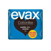 Evax Cottonlike Noche Compresas Con Alas 9 Unidades