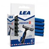 Lea Premium 2 Hojas Cuchillas Desechables 5 Unidades