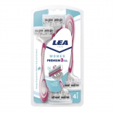 Lea Women Premium 3 Hojas Cuchillas Desechables 4 Unidades