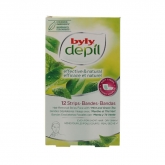 Byly Depil Bandas De Cera Faciales Con Menta Y Té Verde 12 Unidades