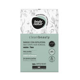 Body Natur Clean Beauty Bandas Cera Depilatoria Faciales Pieles Sensibles 12 Unidades