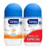 Sanex Ph Balance Dermo Sensitive Desodorante Roll On Duplo 2x50ml