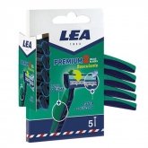 Lea Premium 2 Hojas Basculantes Cuchillas Desechables Pack 5 Unidades