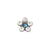 Inverness Pendiente 119C Acero Flor Azul 