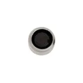Inverness Pendiente 184C Acero Solitario Negro 4mm