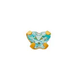 Inverness Pendiente 896-3 24K Mariposa Aguamarina