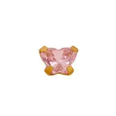 Inverness Pendiente 896-10 24K Mariposa Rosa 