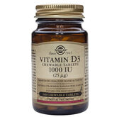 Solgar Vitamina D3 1000 UI 25cmg Colecalciferol 100 Comprimidos