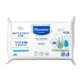 Mustela Toallitas de Agua de Algodón Orgánico 60U