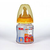 Nuk Biberón de Cristal con Tetina de Látex First Choice 0-6 Meses 120ml
