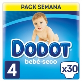 Dodot Bebé-Seco Pañales Talla 4, 30 Pañales