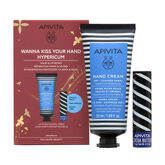 Apivita Crema De Manos Hipérico 50ml+ Bálsamo Labial 4.4g Set 2 Piezas