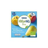 Nestle Nestlé Naturnes Bio Tarrina Manzana, Pera y Membrillo 6m 4x 90g