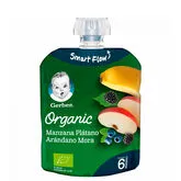 Gerber Organic Manzana Plátano Arándano y Mora 90g
