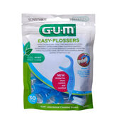 Gum Sunstar Easy Flossers Aplicador De Seda Dental Mentolado Desechable 30 Unidades