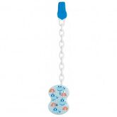 Chicco Clip Para Chupete Con Cadena Color Azul