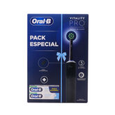 Oral-B Vitality Pro Cepillo Eléctrico Negro Set 3 Piezas