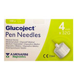 Menarini Glucoject Aguja Insulina 32gx4mm 100U