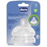 Chicco Tetina NaturalFeeling 4m+ Flujo Medio Ajustable Rapido Y Papilla 2 Unidades