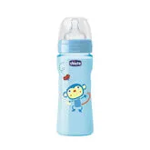 Chicco Biberon Anticólico Tetina Fisiológica Silicona Flujo Rápido 330ml 4m Azul