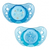 Chicco Physio Air Chupete Caucho Azul 0-6m 2 Unidades