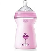 Chicco Biberón Naturalfeeling Rosa Flujo Rápido 330ml 6m