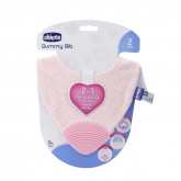 Chicco Gummy Bib Mordedor Y Babero 2 En 1 Rosa 2m+