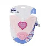 Chicco Gummy Bib Mordedor Y Babero 2 En 1 Rosa 2m+