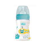 Chicco Well-Being Colors Biberón Silicona Sistema Anticólico Flujo Lento Color Azul 0m+ 150ml