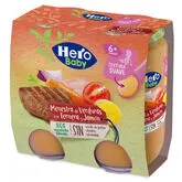 Hero Baby Menestra Verduras Ternera Jamón 2x235g