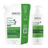 Vichy Dercos Champu Anticaspa Grasa 400ml + Recambio 500ml