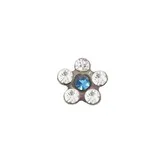 Inverness Pendiente 119C Acero Flor Azul 
