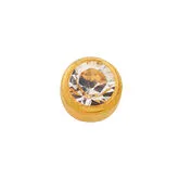 Inverness Pendiente 41C 24K Solitario Cristal 3mm