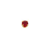 Inverness Pendiente 24K 87C Solitario Rojo 3mm