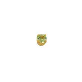 Inverness Pendiente 24K 88C Solitario Verde 3mm
