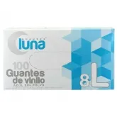 Guantes Luna Vinilo Sin Polvo Talla L 100 Unidades