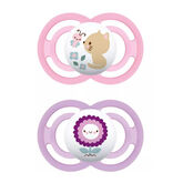 Mam Perfect +6M Chupete Silicona Color Rosa/Lila 2 Unidades