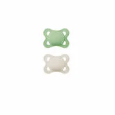 Mam Original Chupete De Silicona 2-6 Meses Verde/Beige 2 Unidades