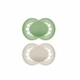 Mam Original Chupete De Silicona +6 Meses Verde/Beige 2 Unidades