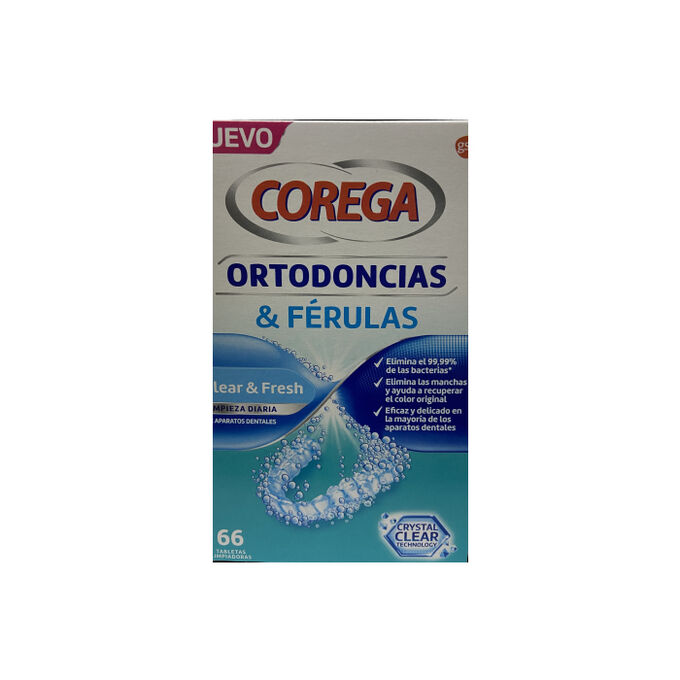 Corega Ortodoncia y Férulas 66 tabletas